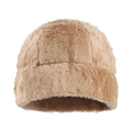 LABANCA Furry Fur Skull Cap Fuzzy Fluffy Beanie Cap Thick Fleece Lined Winter Cap Warm Cuffed Beanies for Women and Men Khaki