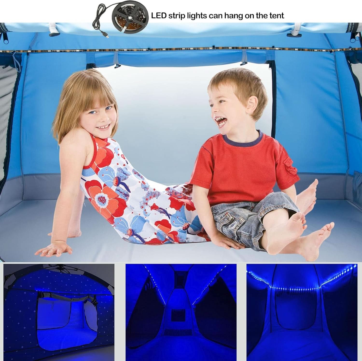 Portable Kids Play Tent With Starry Lumina Fabric Edition-3