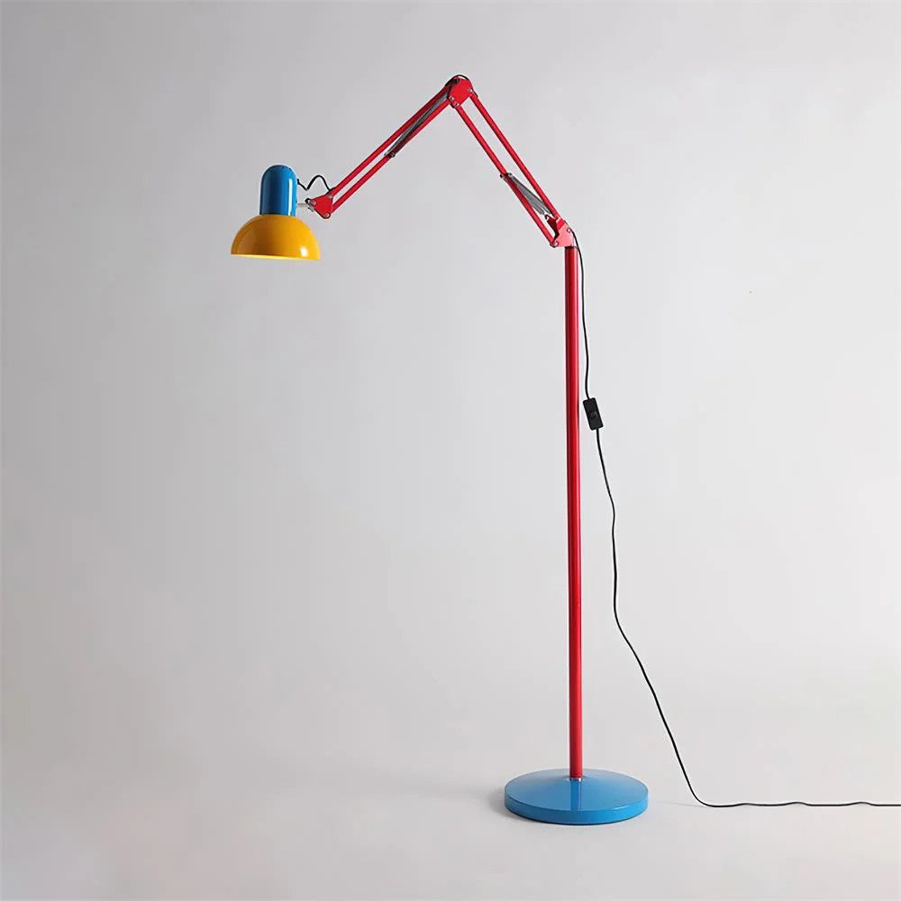 Adjustable Memphis-Style Floor Lamp with Bold Colour Design-4