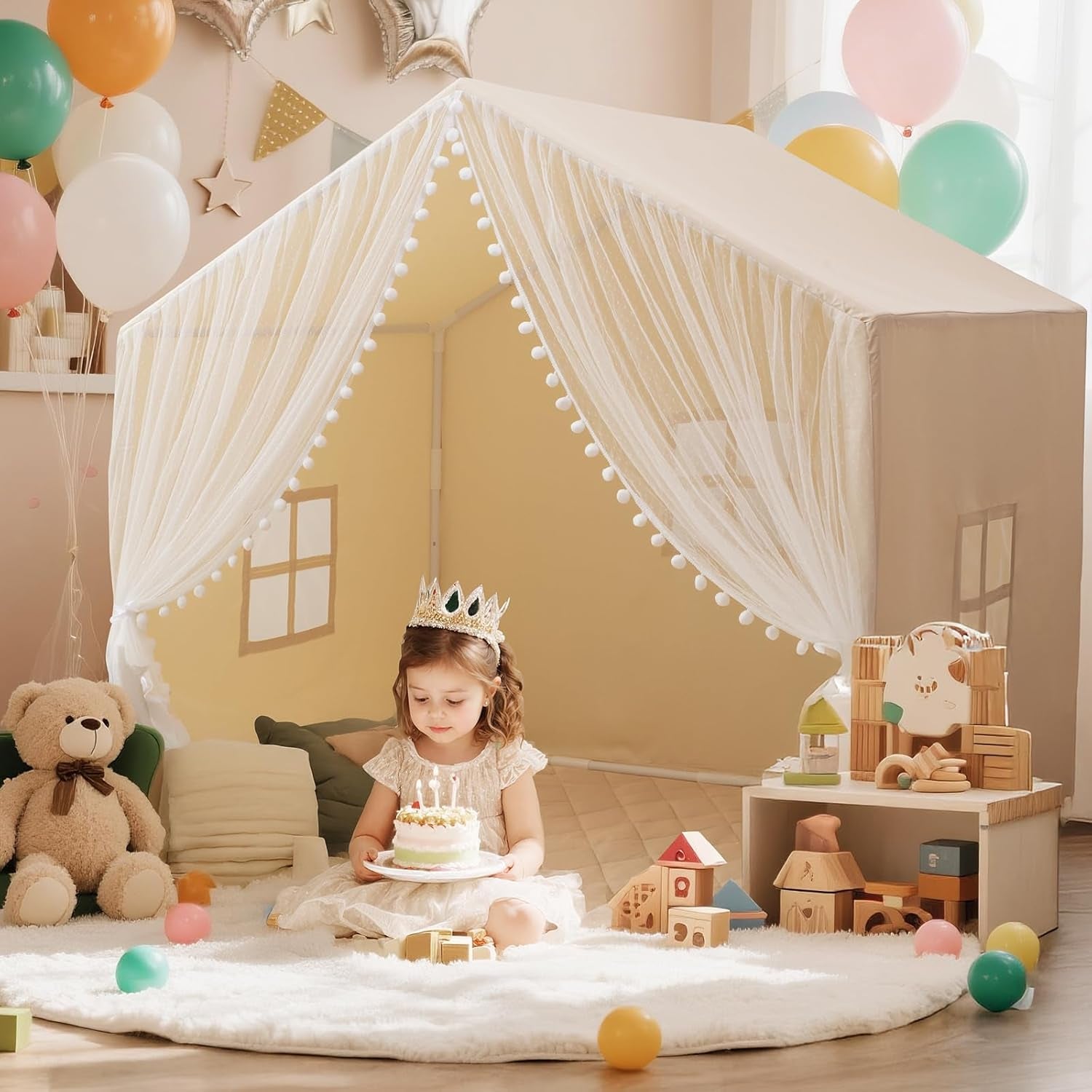 55In Superior Oversized Cushioned Indoor Play Tent