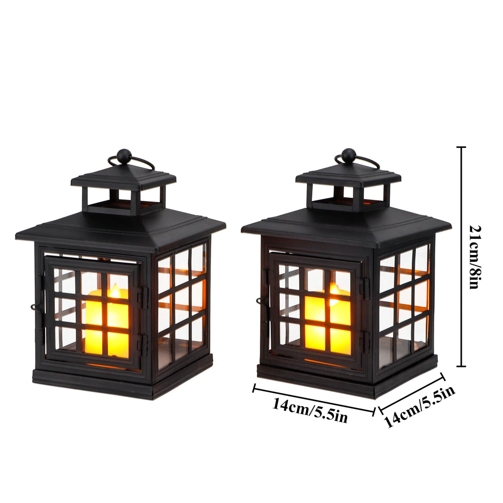 8'' High Decorative Candle Lantern Metal Candle Holder-1