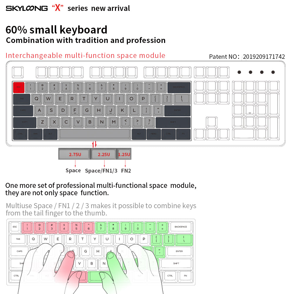 GK61X GK61XS Bluetooth RGB Backlight Mechanical Keyboard
