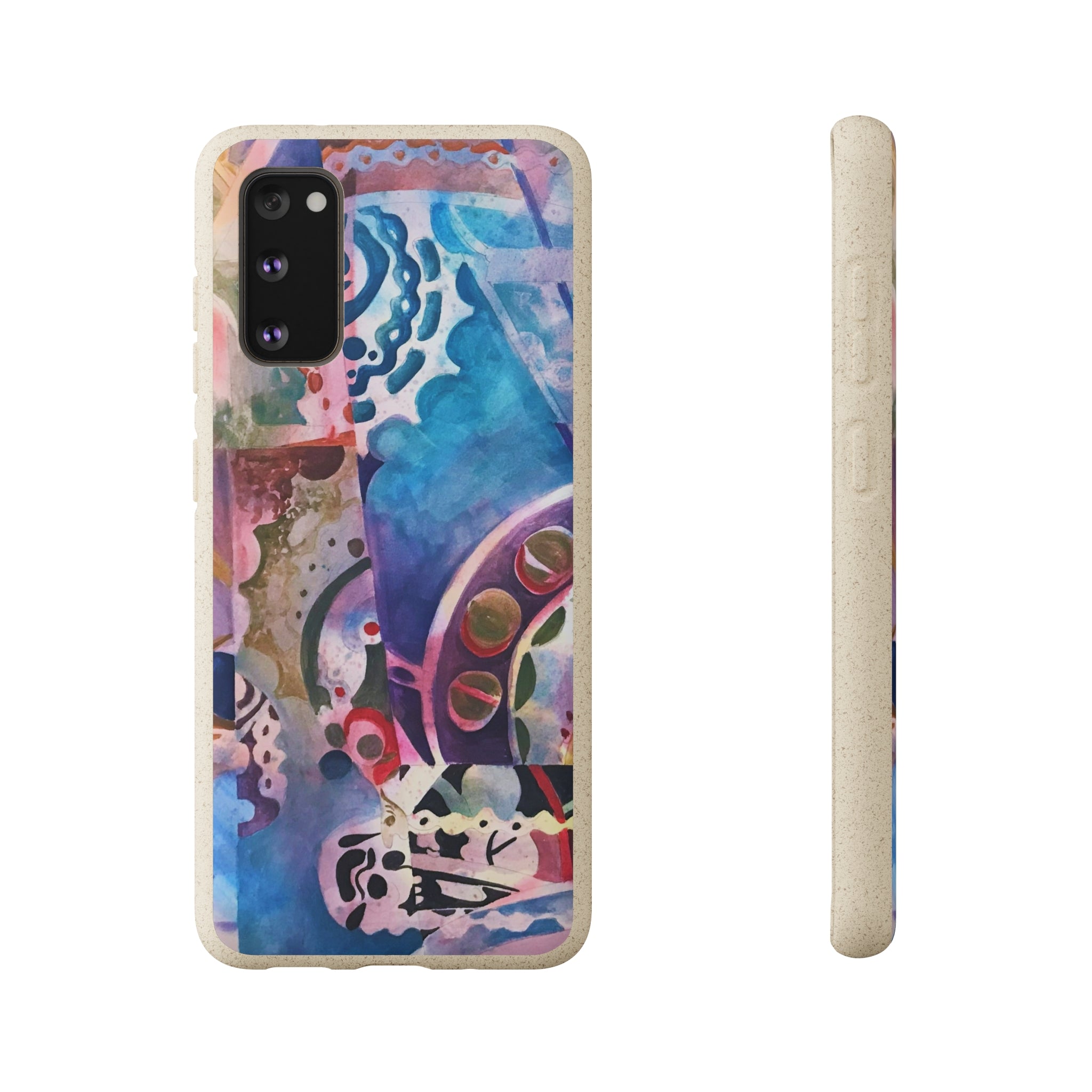 Biodegradable Phone Case with 'Kaleidoscope' Abstract Original Artwork by Barbara Cleary-2