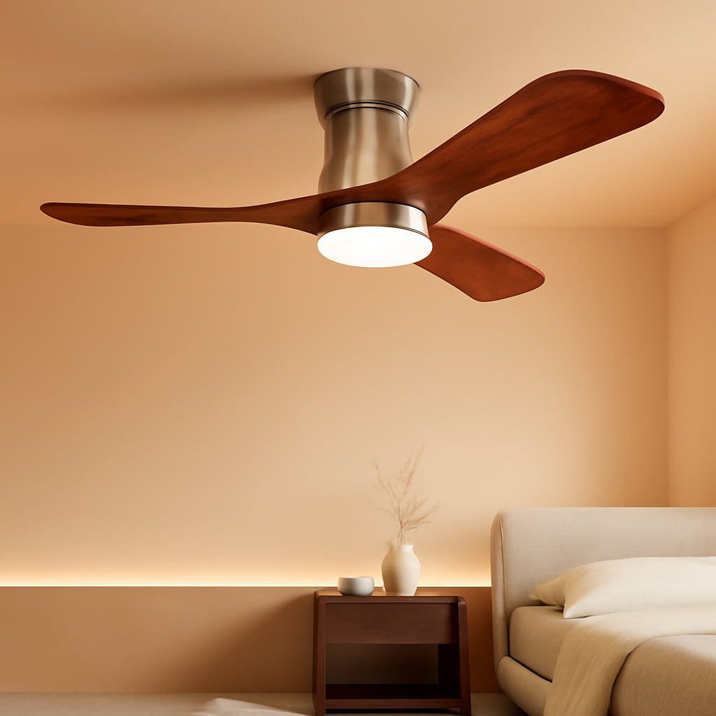 Brushed Nickel Reversible Dimmable Ceiling Fan Remote-0
