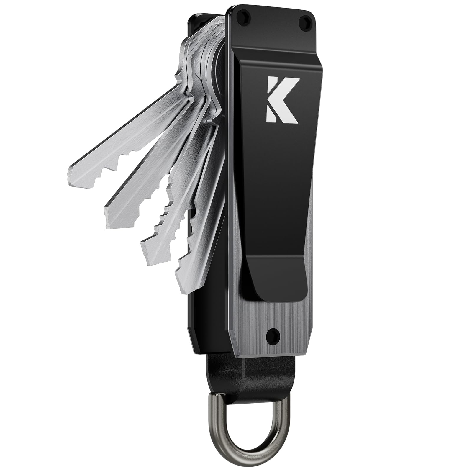 Keymarx Key Organizer for Men Compact Key Holder Minimalist Key Case Metal Key Chain Key Holder for Keychain Secures 2-5 Keys