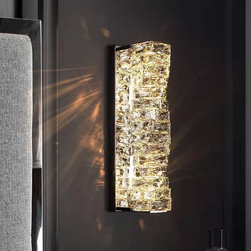 Postmodern Crystal Wall Lamp for Living Room and Bedroom