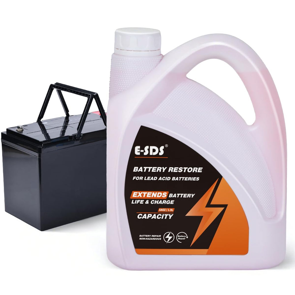 Battery Restore for Lead Acid Batteries Battery Acid Refill Golf Cart Battery Restore Extend Battery Life Battery Renew Liquid Solution Repair 6 812 Volt Golf Cart(64 oz)