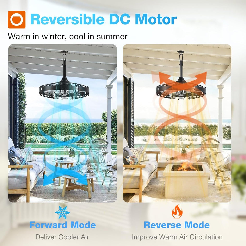 20-Inch Outdoor Ceiling Fan IP65 Waterproof Remote-3