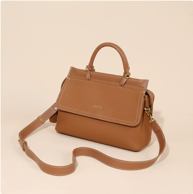 Ladies' Fashion First Layer Cowhide Handbag