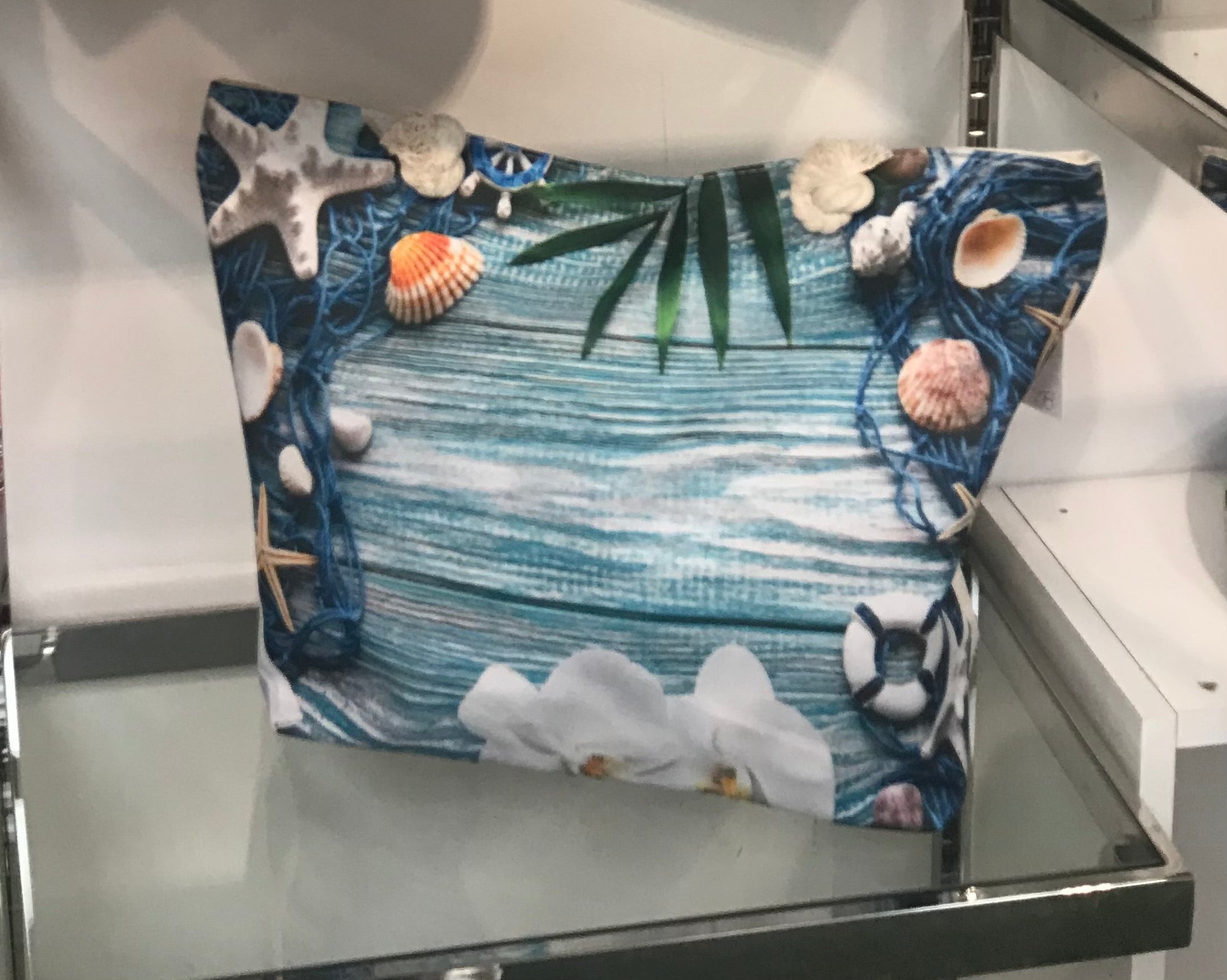 Sea Shells Orchid Canvas Tote-1