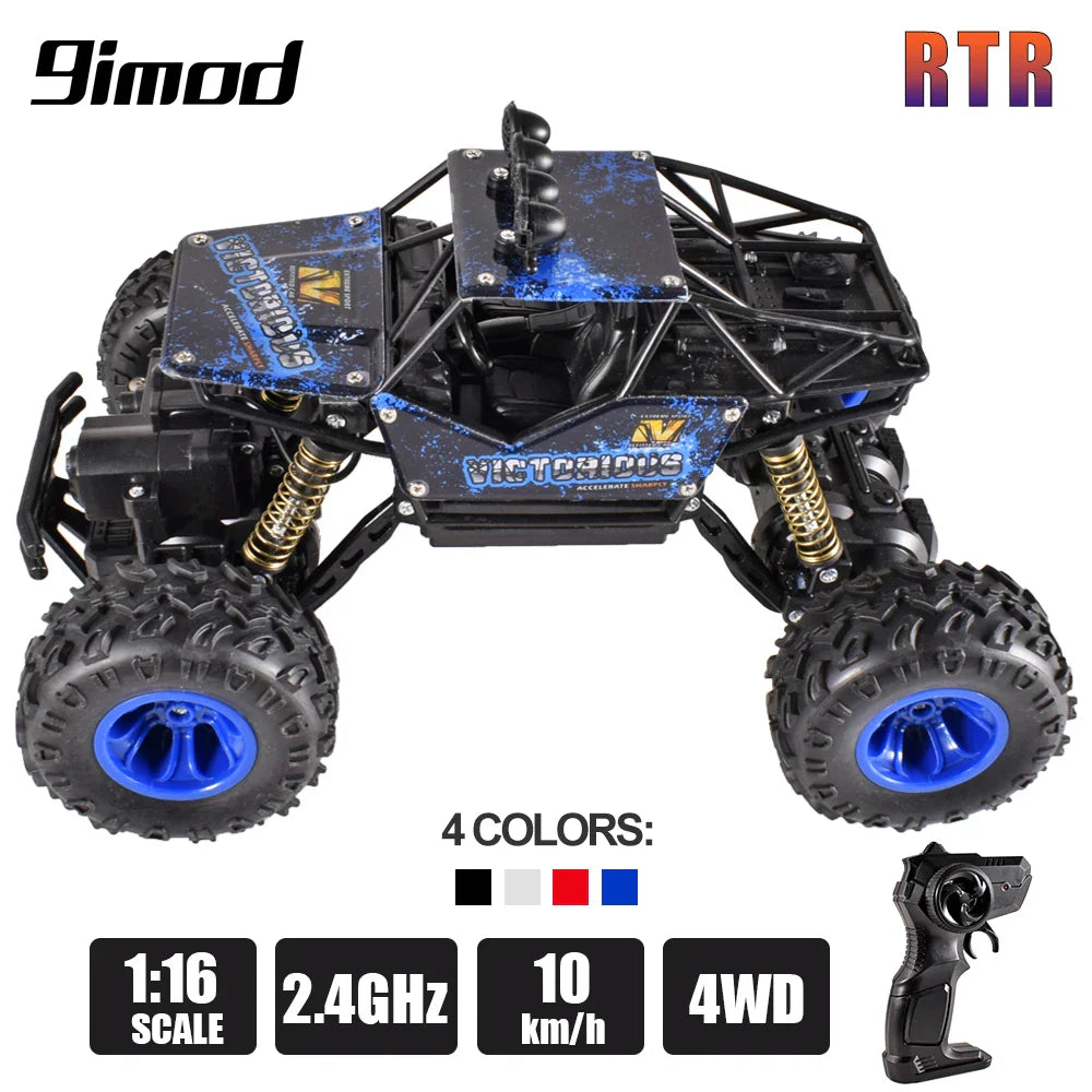4WD RC Off-Road Truck with LED Lights & 2.4G Remote Control
