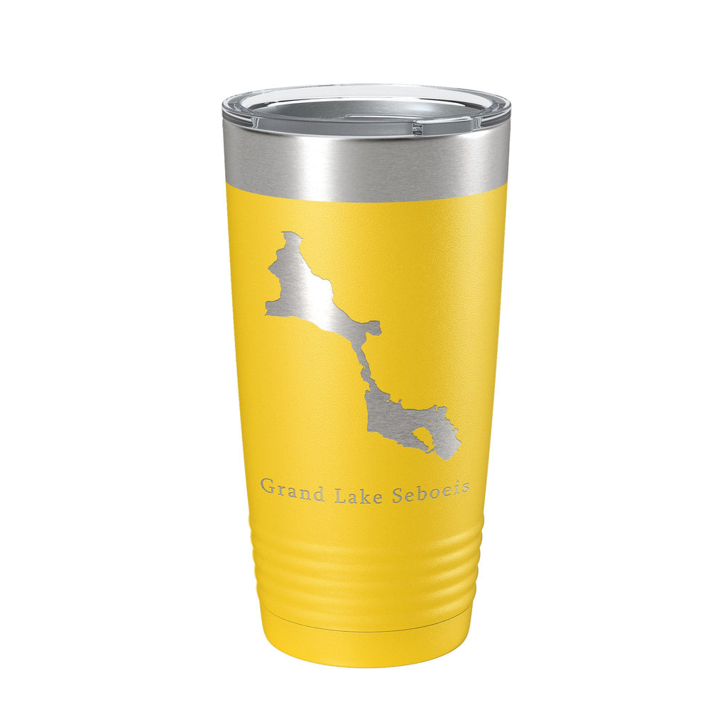 Grand Lake Seboeis Map Tumbler Travel Mug Insulated Laser Engraved Coffee Cup Maine 20 oz-4