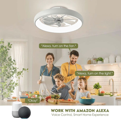 20 Inch Flush Mount Ceiling Fan With Smart Control-1