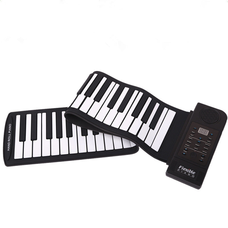 Portable 61-Key Silicone Hand Roll MIDI Keyboard