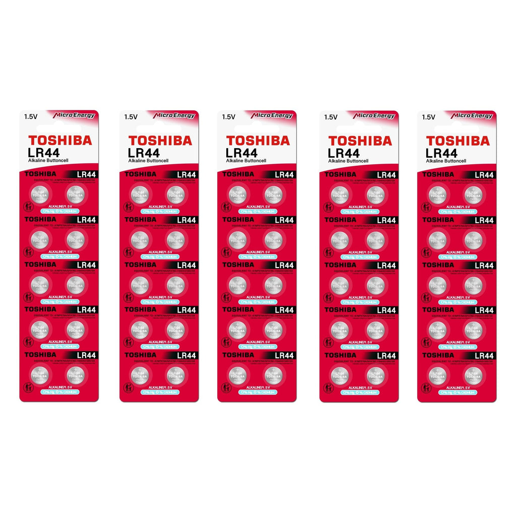 Toshiba LR44 Battery 3V Battery 1.5V Alkaline (50 Batteries)