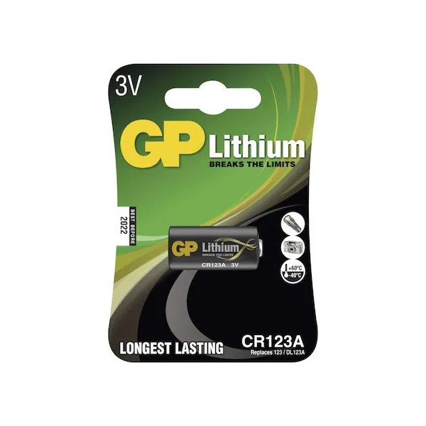 Baterie, GP, Litiu, CR123A, 3V, 1500mAh (GPCR123A-BL1)