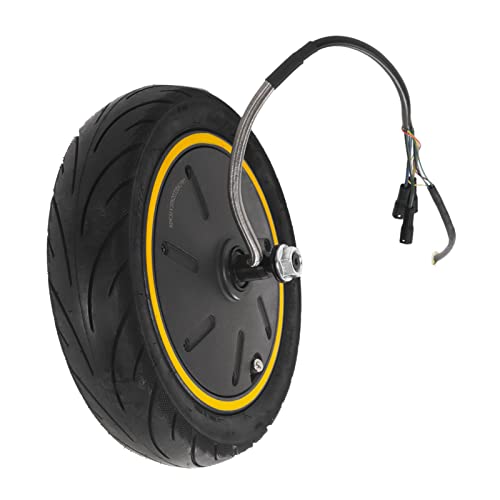 Electric Scooter Hub Motor with Inflatable Tire 10 inch 350W Rear Wheel Brushless Hub Motor Kit Waterproof Scooter Wheel Motor Conversion Kit for Ninebot MAX G30 Electric Scooter