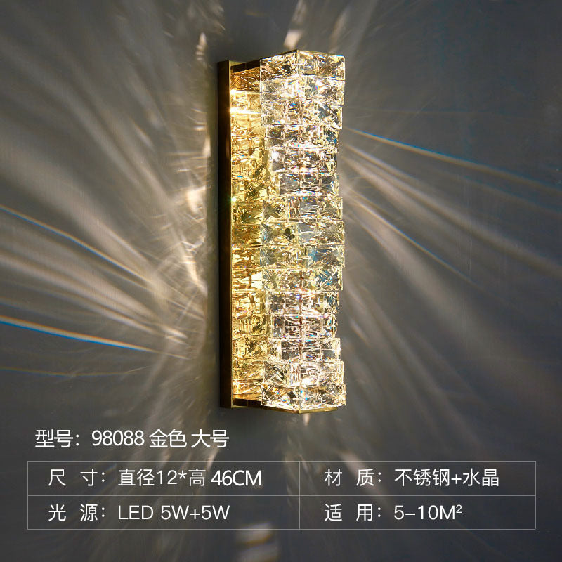 Postmodern Crystal Wall Lamp for Living Room and Bedroom