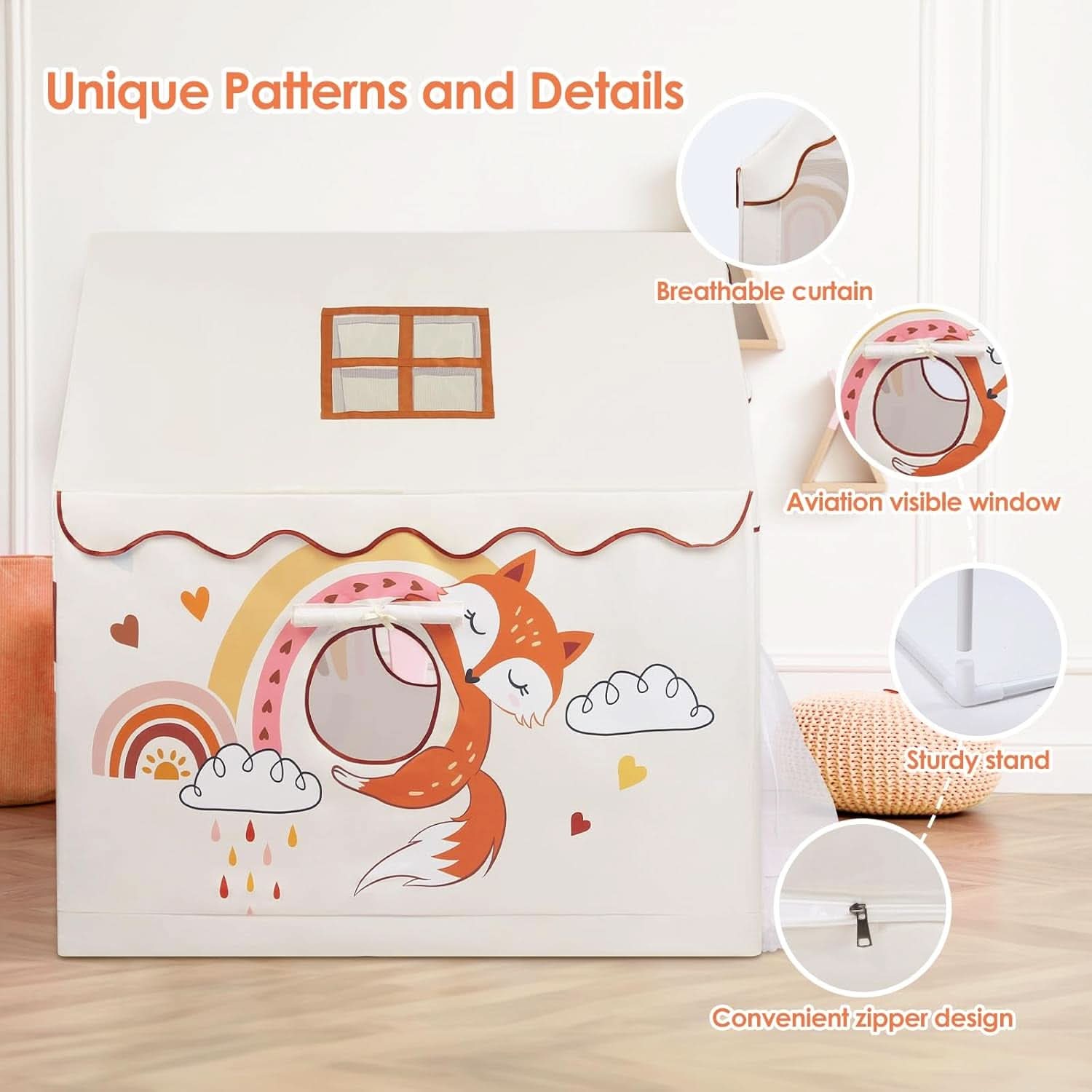 Extra Large Foldable Toddlers Play Tent With Windows-2