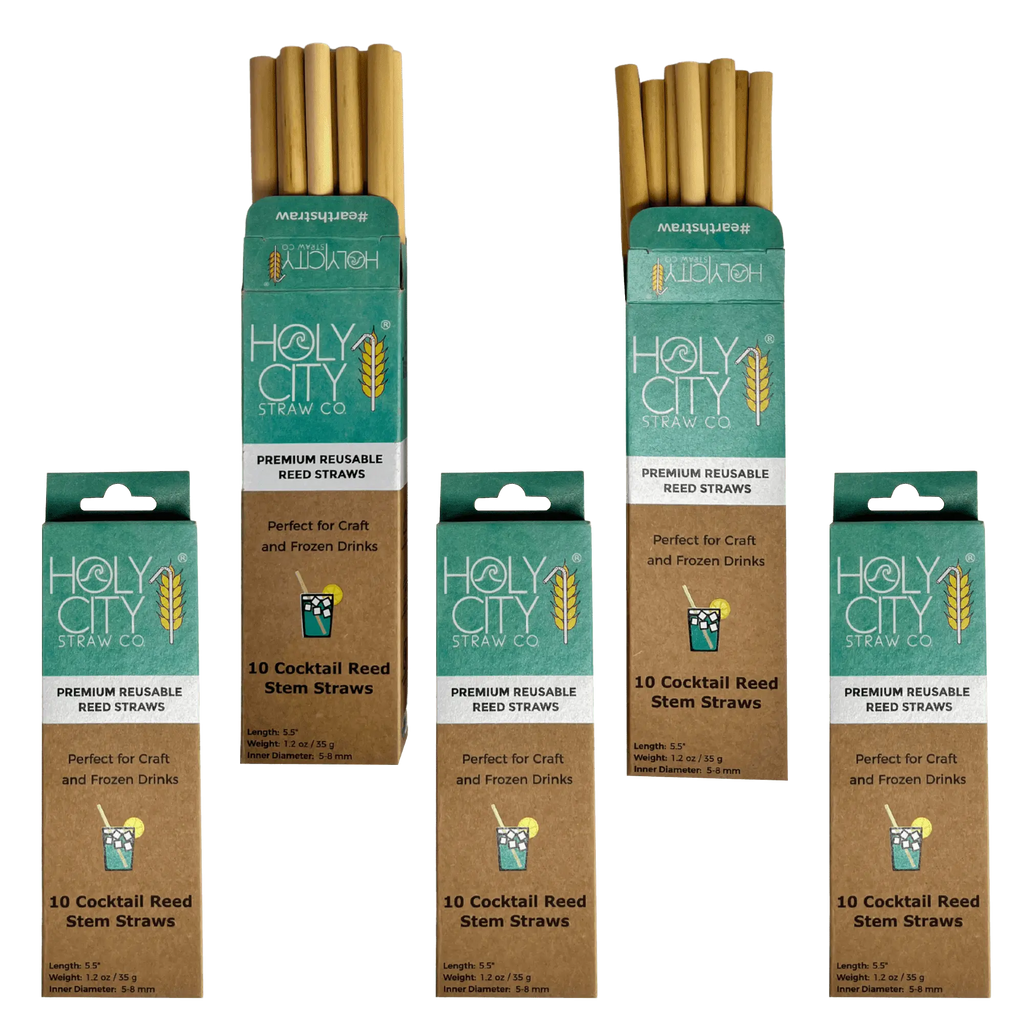 5.5" Jumbo Reed Straws | 10ct. | 5 Pack Bundle-4