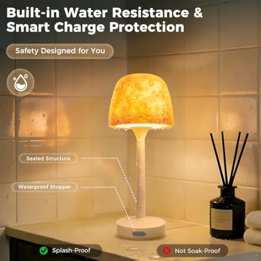 Waterproof Shower Lamp with 16 Color Ocean Wave Projector, Rechargeable LED Light with Remote & Touch Control-3