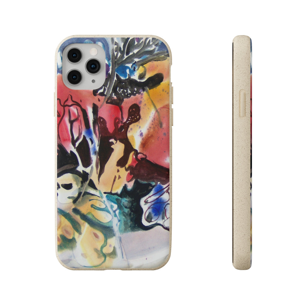 Biodegradable Phone Case with 'Floral Fantasy' Abstract Original Artwork by Barbara Cleary-32