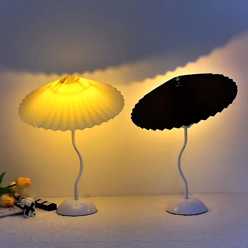 Harp Pleated Table Lamp for Modern Living Room Decor
