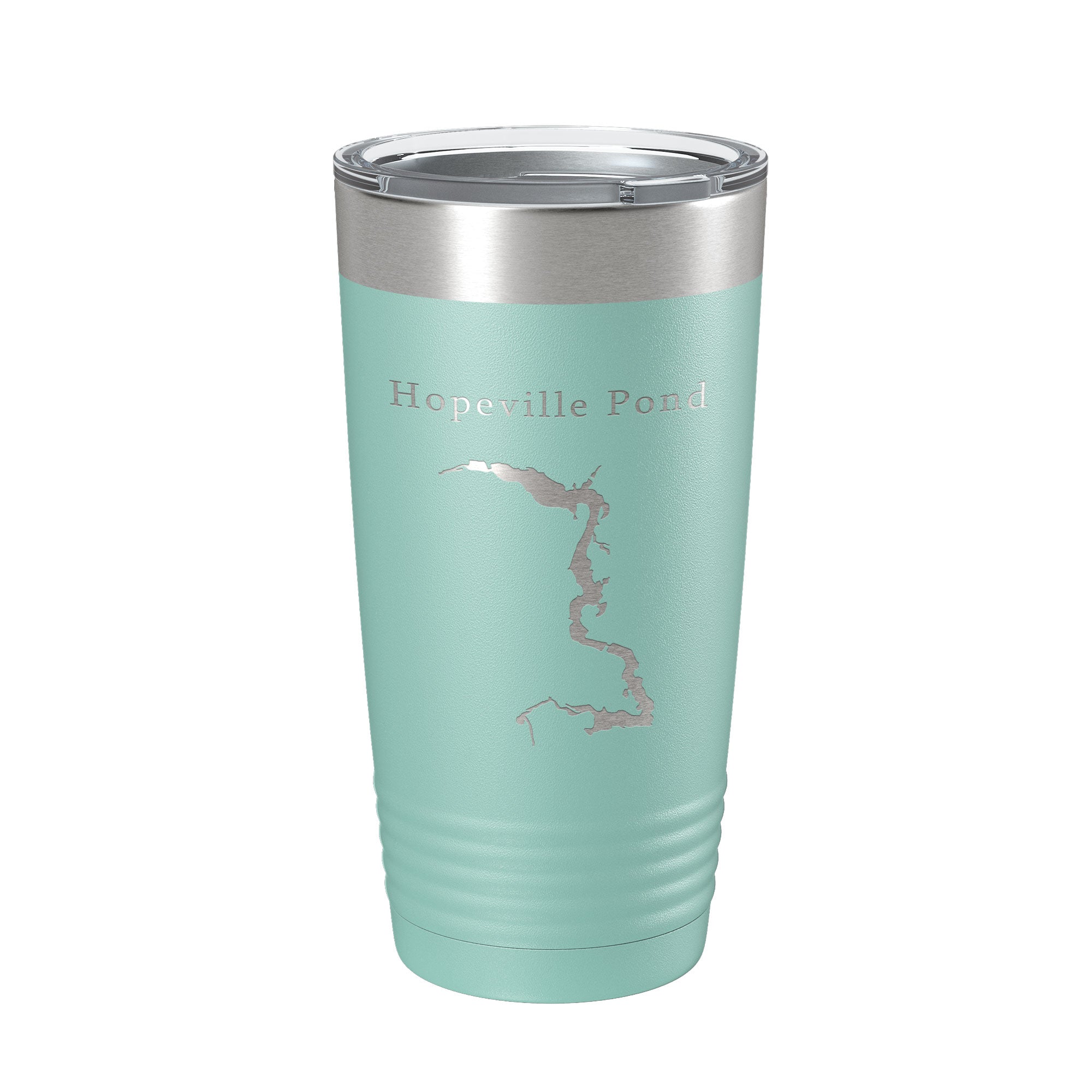 Hopeville Pond Tumbler Lake Map Travel Mug Insulated Laser Engraved Coffee Cup Connecticut 20 oz-12