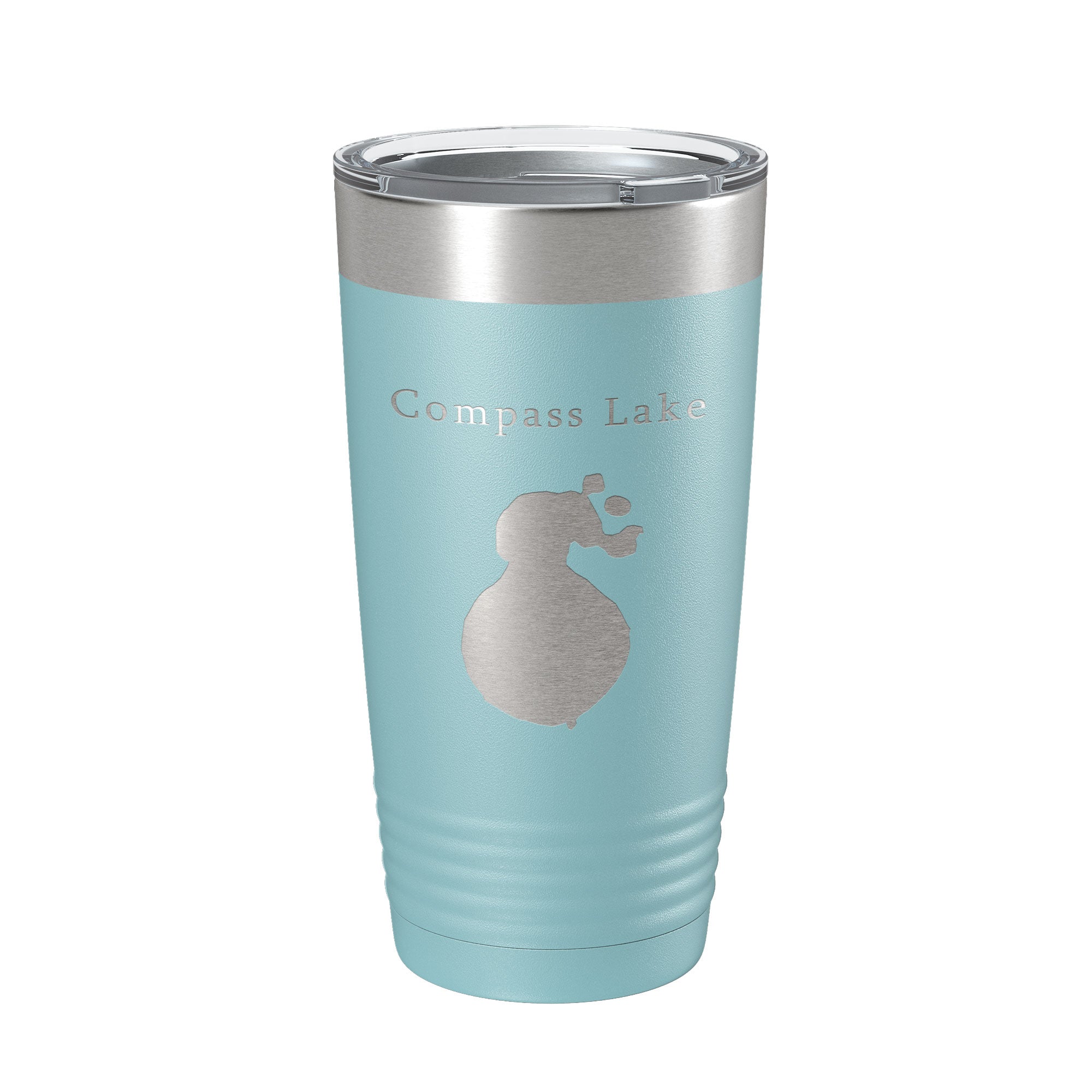 Compass Lake Map Tumbler Travel Mug Insulated Laser Engraved Coffee Cup Florida 20 oz-13