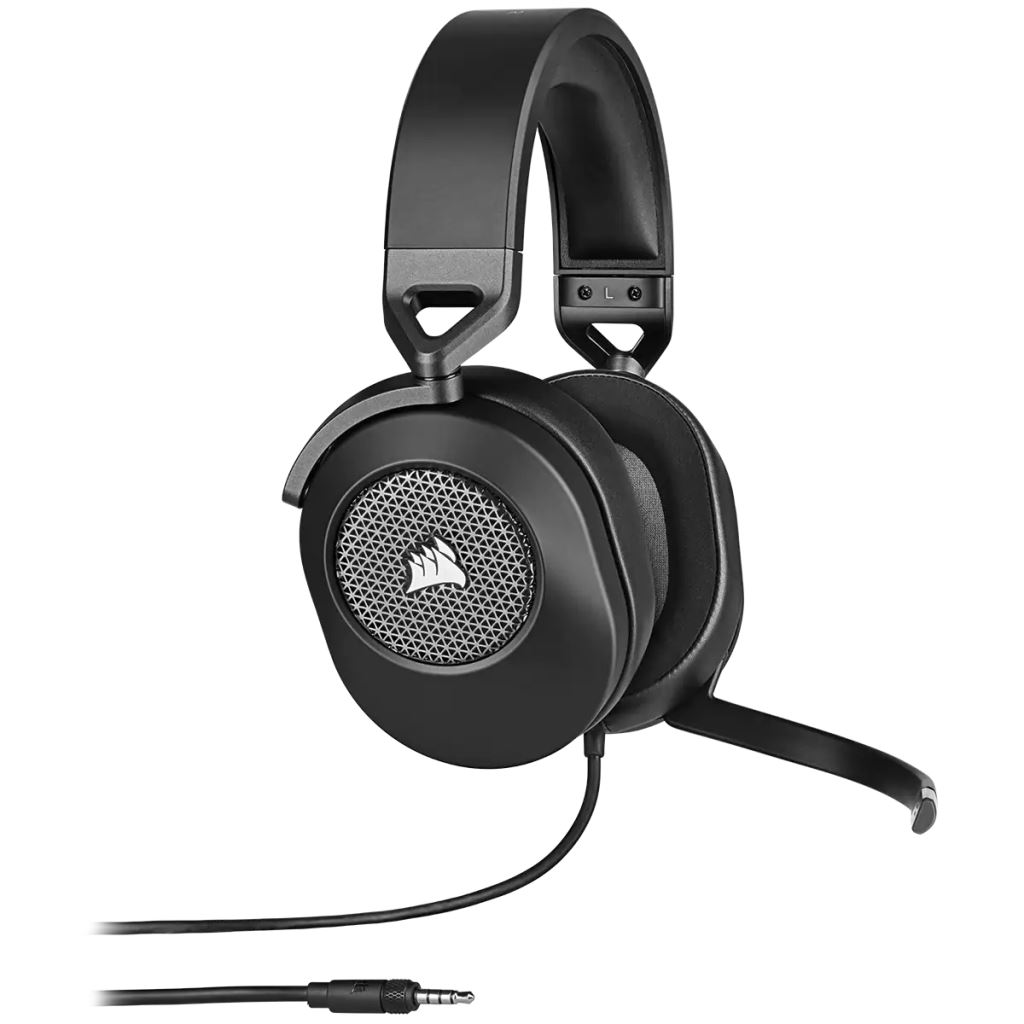 Casti gaming cu microfon Corsair HS65, Surround, Dobly Audio 7.1 Sound ID, conector USB & 3.5mm, Negru Carbon (CA-9011270-EU)