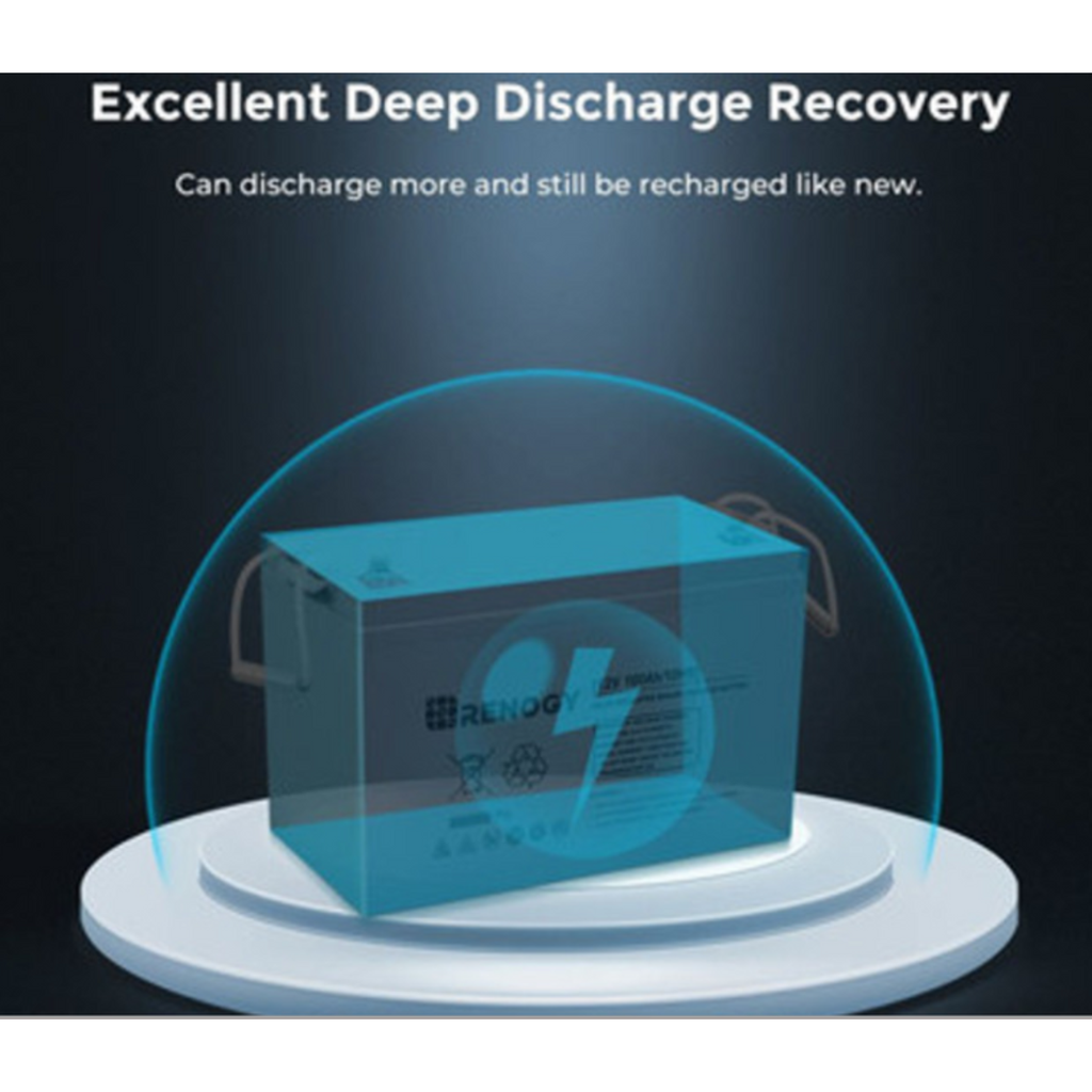 12V 100Ah AGM Rechargeable Battery, Long-Lasting Deep Cycle Power Solution-3