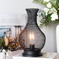 11'' Tall Battery Operated Lamp Cordless Decorative Lamp with LED Edison Bulb-0