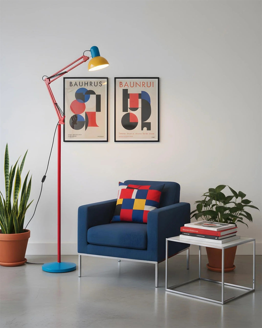 Adjustable Memphis-Style Floor Lamp with Bold Colour Design-2