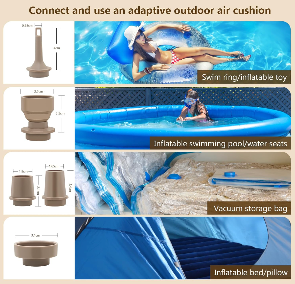 Portable Electric Air Pump with Light