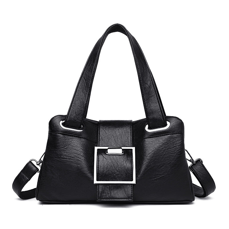 Fashionable European American Style Leather Handbag