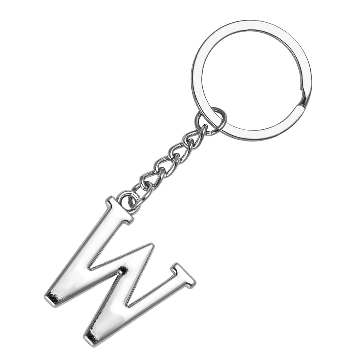 meemooron Letter Keychain A-Z Keychains Key Rings for Car Keys Metal Key Holder Cute Key Organizer Key Chain Key Accessories for Women (Letter W)