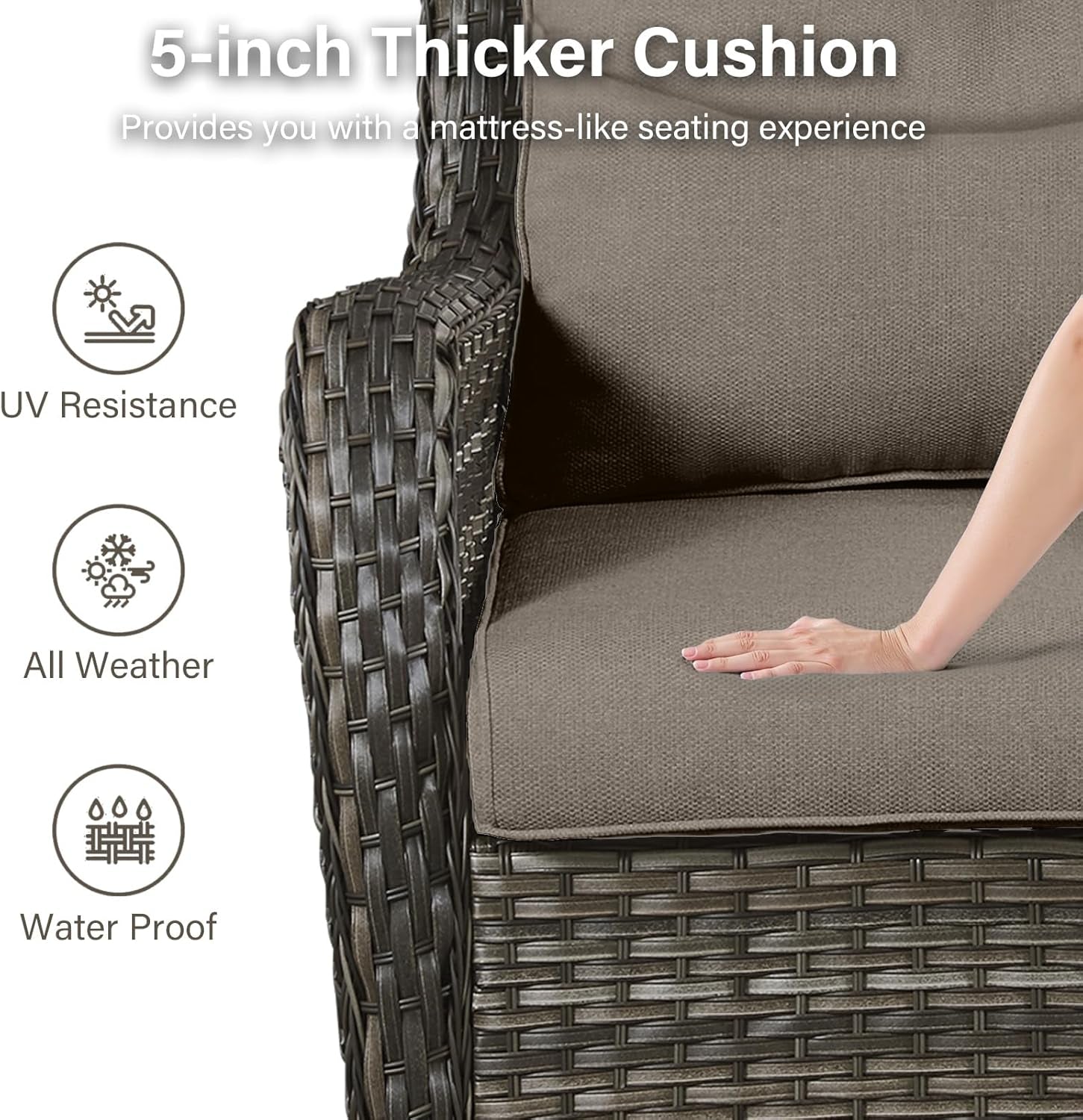 Comfortable Outdoor Swivel Rocker Patio Chairs Set