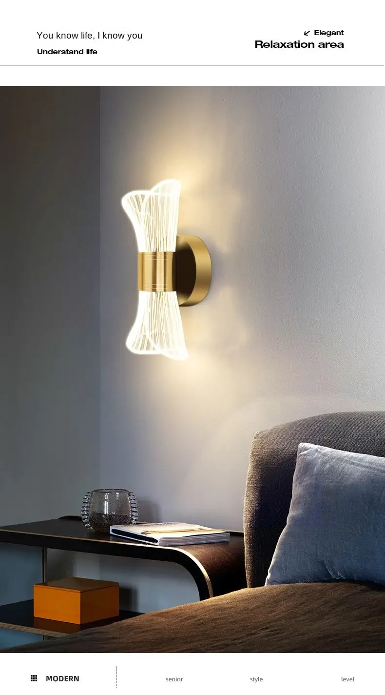 Minimalist Acrylic Wall Lamp for Bedroom and Living Room