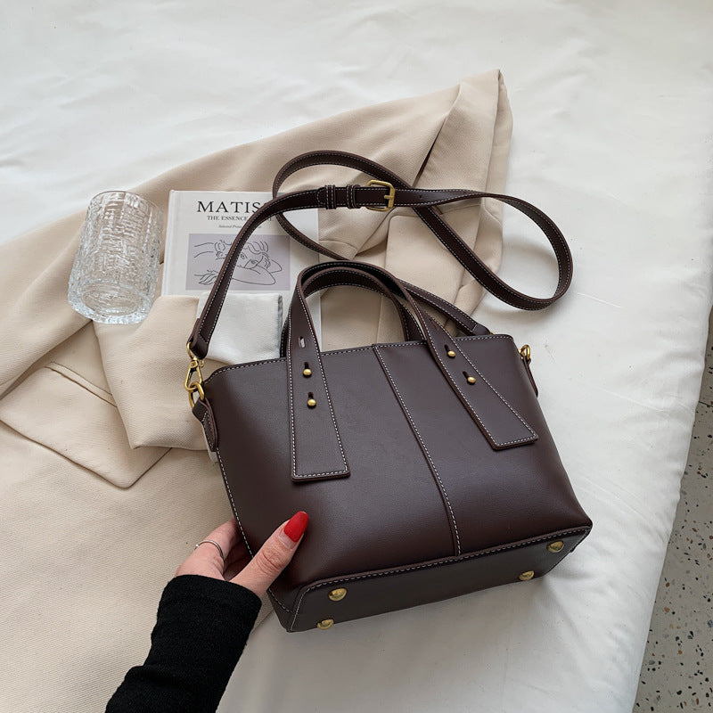 Retro Texture Commuter Handbag for Women