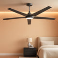Black 62 Inch Ceiling Fan Energy Efficient LED Lighting-0