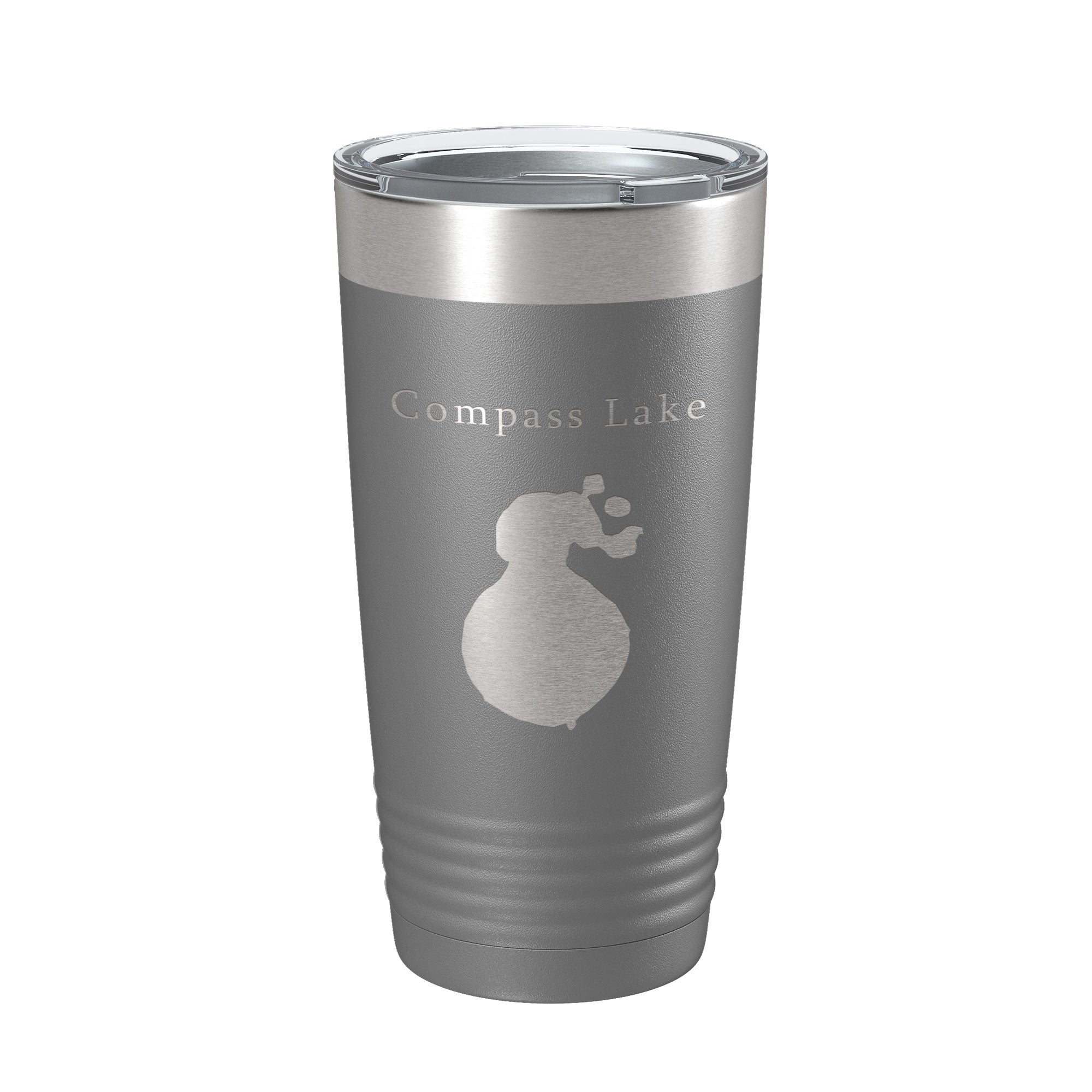 Compass Lake Map Tumbler Travel Mug Insulated Laser Engraved Coffee Cup Florida 20 oz-16