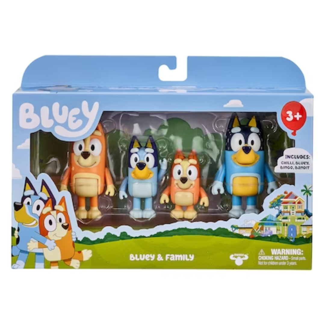 Moose Toys Bluey Family 4-Piece Figure Set (BLU13009)