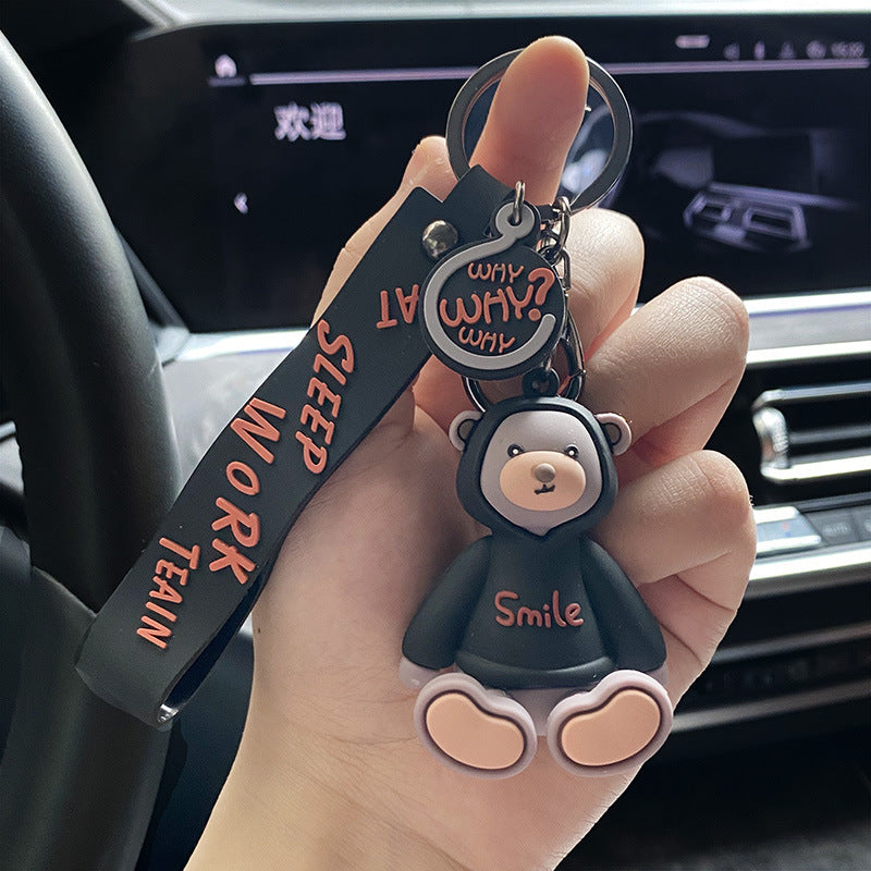 Personalized Children's Hooded Bear Doll Key Chain