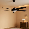 52 Inch Outdoor Ceiling Fan Weather proof Remote LED-0