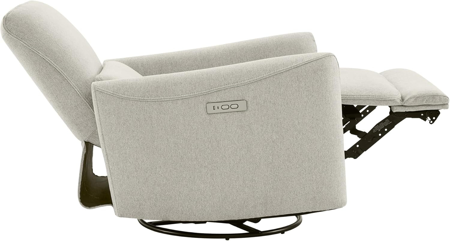 Power Recliner Chair Dove Grey With USB Charging And Lumbar Support
