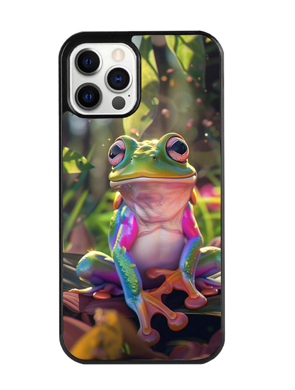 Jeuloth for iPhone 12 pro max Case - Colorful Frogs in The Sun Designed Phone Cases - TPU Phone Cases - Drop Protection