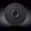Black Porcelain Slate look Round Plate / Platter With Rustic Texture 13" inch-0