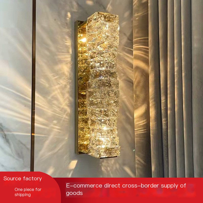 Postmodern Crystal Wall Lamp for Living Room and Bedroom