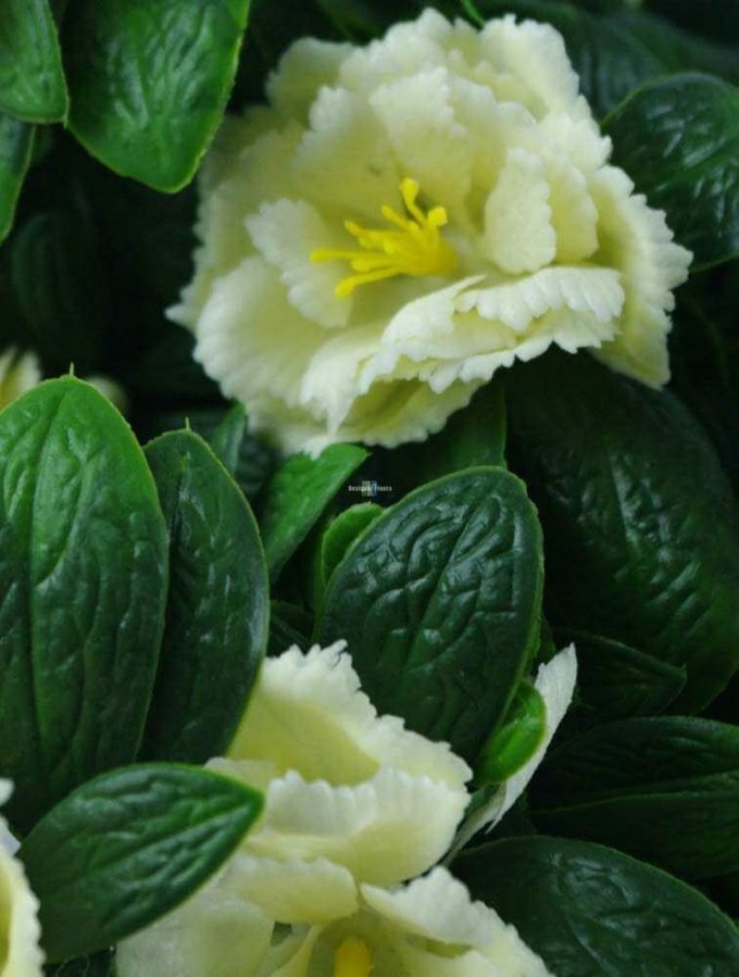 White Rose Bunch Artificial Hanging Plant 18in – UV Resistant-2