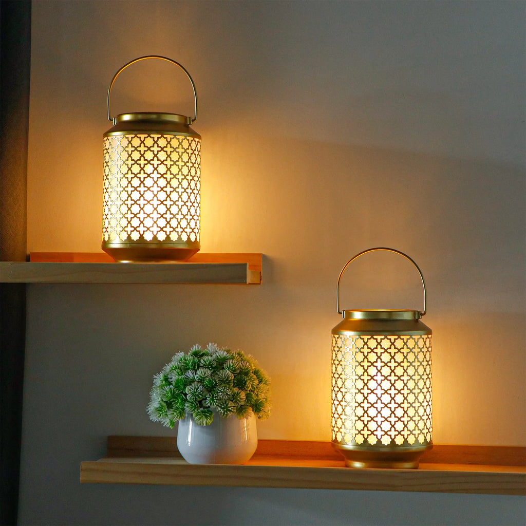 Metal Battery Operated Lamp 7.5'' High Cordless Decorative Lamp-4